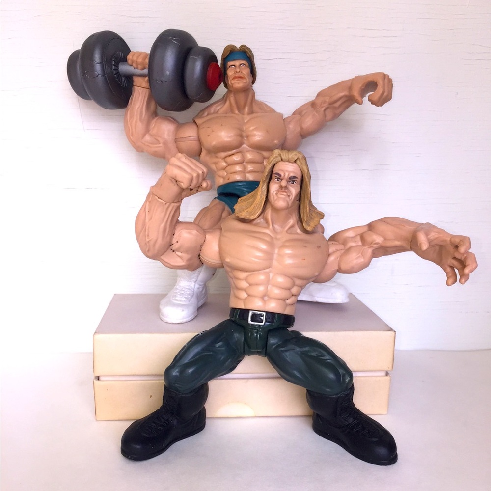 Vintage Jakks Pacific Maximum Sweat Triple H/Billy Gunn Wrestling Action Figures